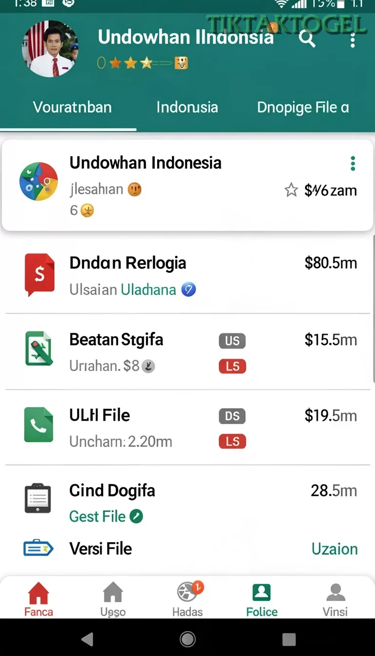 Cuplikan layar MITRATOGEL — aktivitas