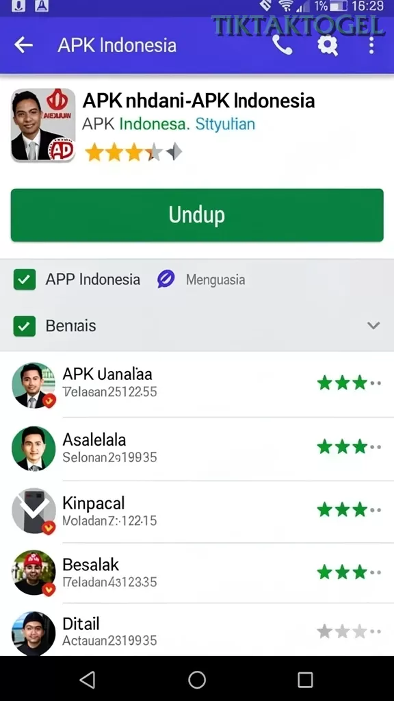 Cuplikan layar TUNAS4D — pengaturan akun