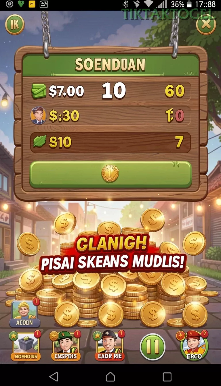 Cuplikan layar NABUNG77 — aktivitas