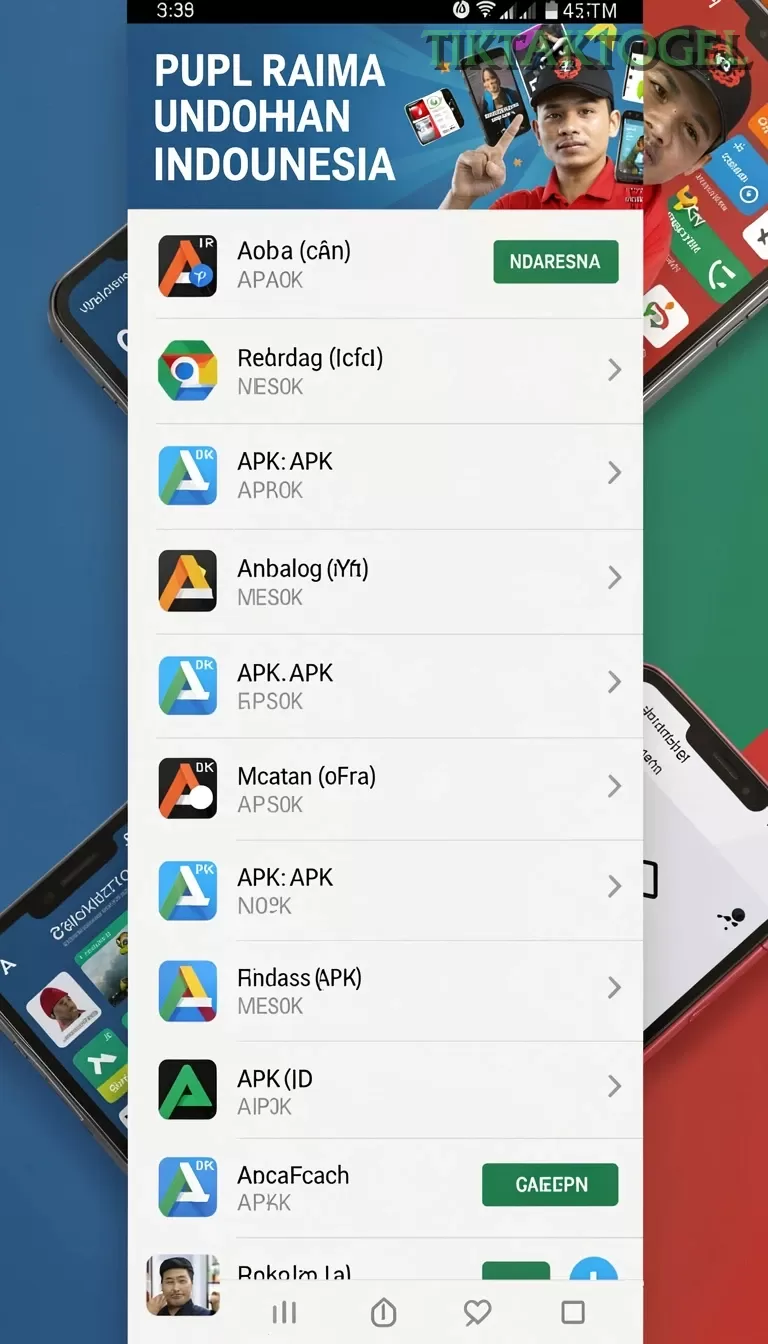 Cuplikan layar ISOTOTO — menu navigasi
