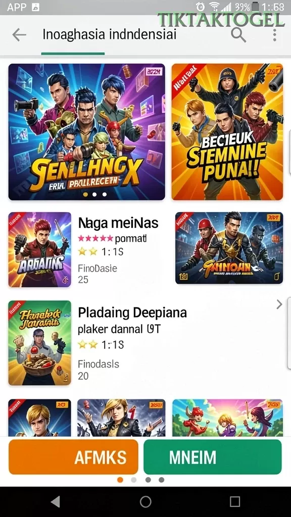 Cuplikan layar MPO666 — menu navigasi